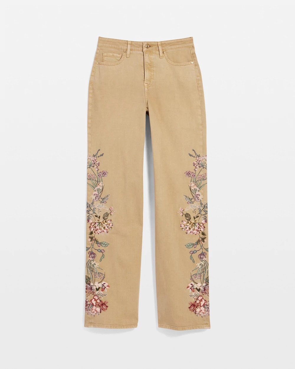 Chico's Special Offer | Embroidered High-Rise Wide-Leg Jeans
