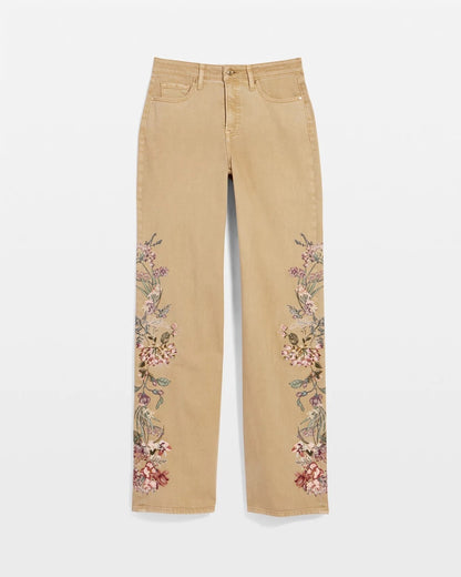 Chico's Special Offer | Embroidered High-Rise Wide-Leg Jeans