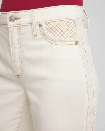 Chico's Latest | Sea Salt High-Rise Frayed Jeans