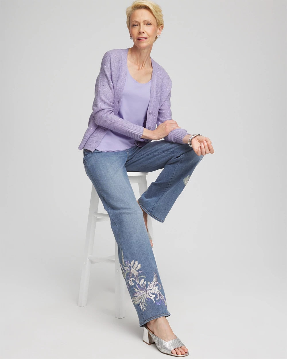 Chico's Best Seller | Embroidered Pull-On Wide-Leg Jeans
