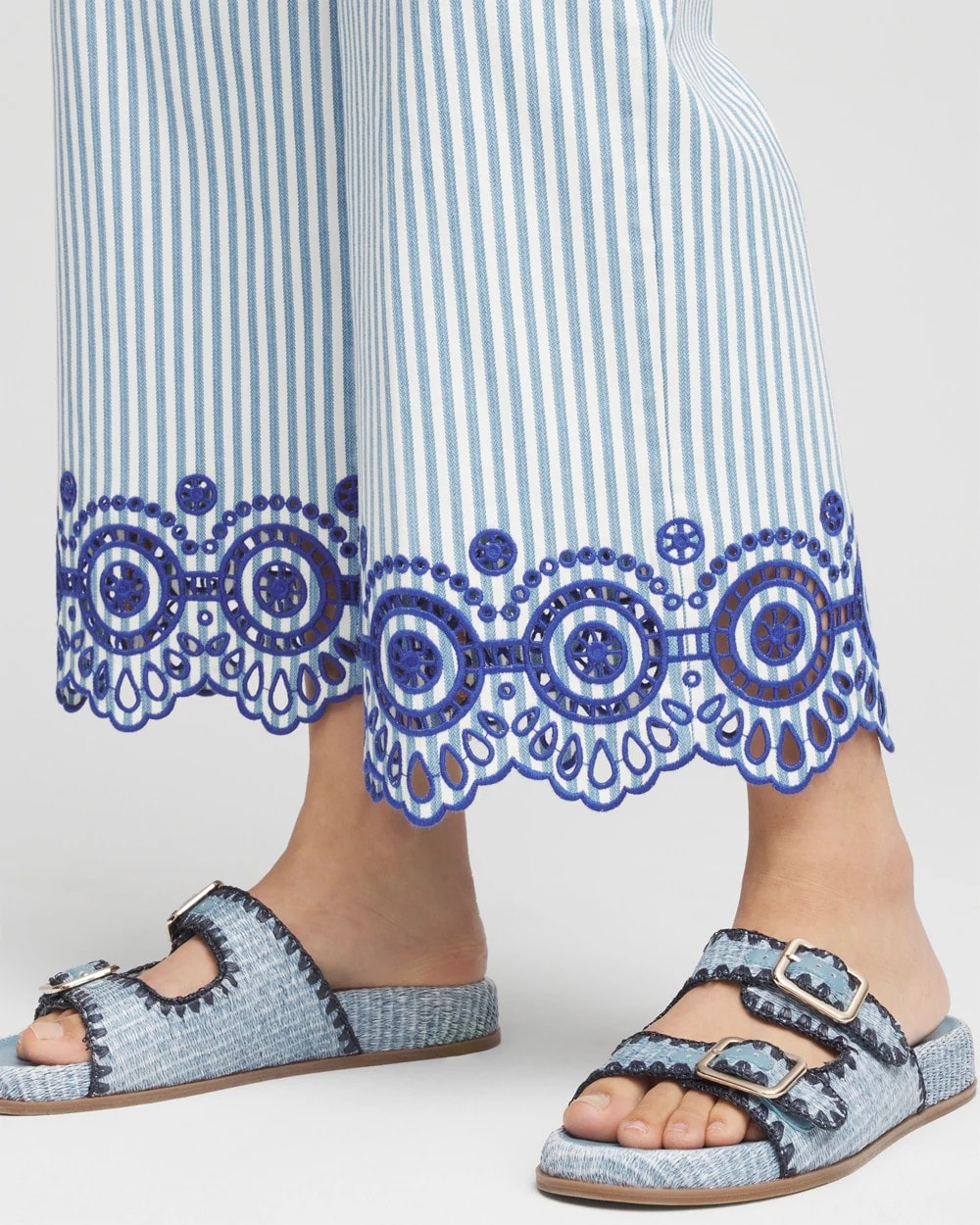 Chico's Special Offer | Eyelet High-Rise Wide Cropped Jeans