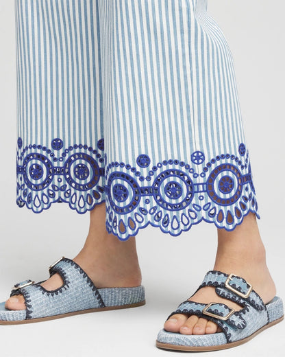Chico's Special Offer | Eyelet High-Rise Wide Cropped Jeans