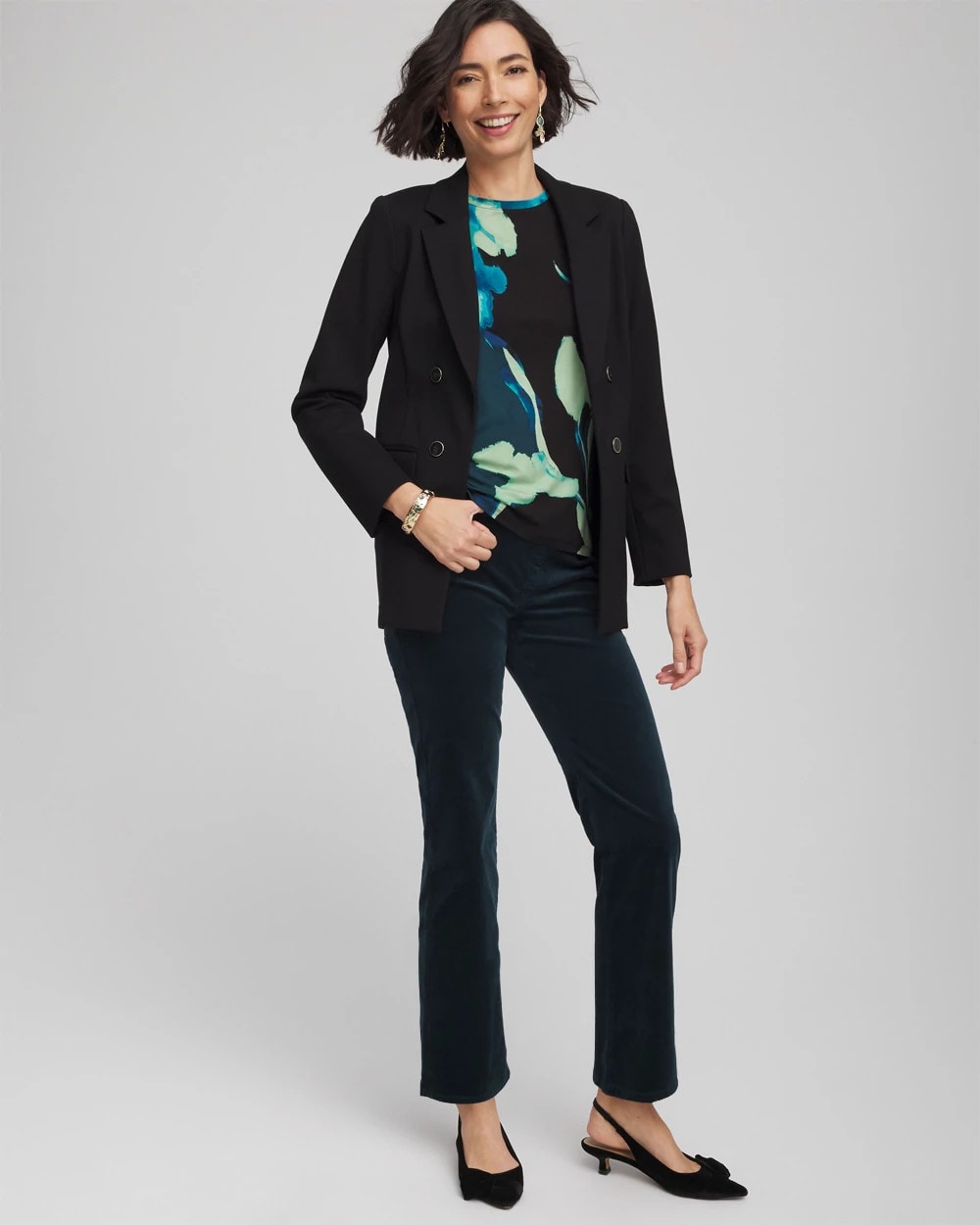 Chico's Discount | Velveteen Pull-On Flared Jeans