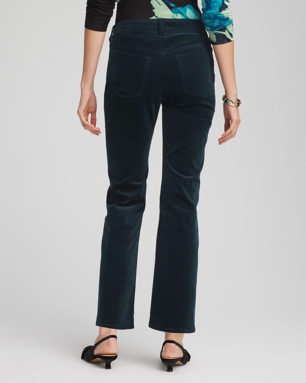 Chico's Discount | Velveteen Pull-On Flared Jeans