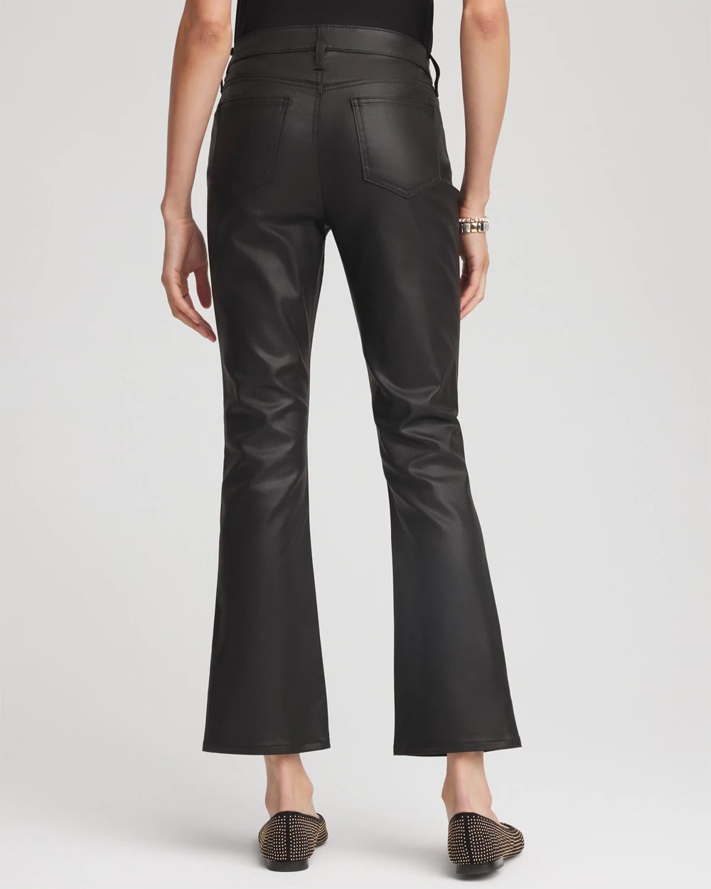 Chico's Trusted | Coated Girlfriend Cropped Flared Jeans