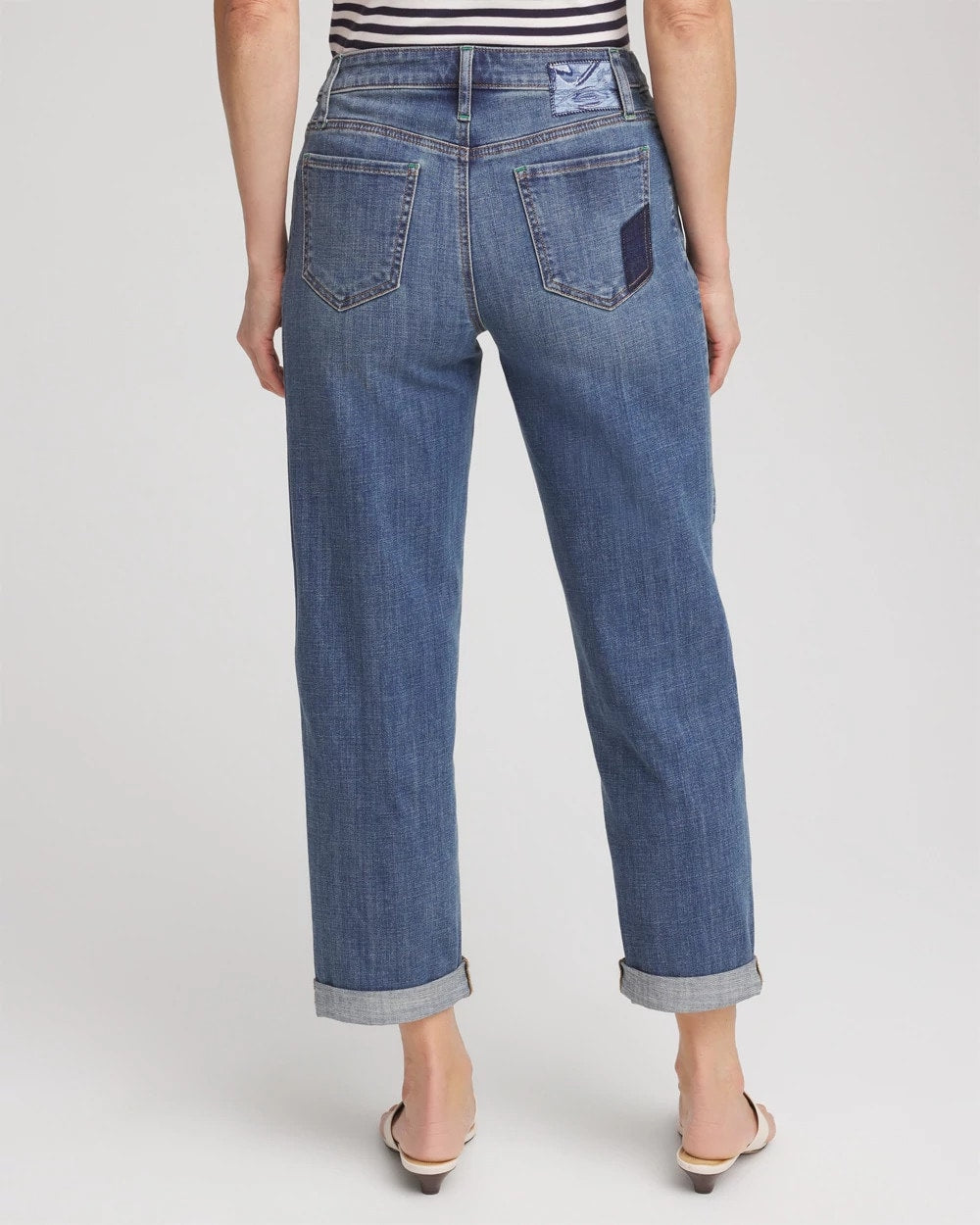 Chico's Recommended | Boyfriend Patchwork Cropped Jeans