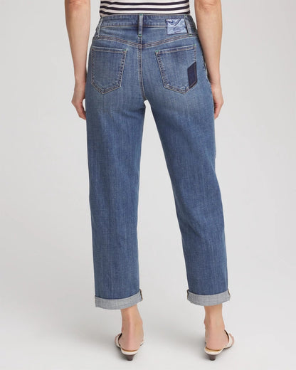 Chico's Recommended | Boyfriend Patchwork Cropped Jeans