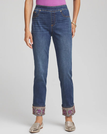 Chico's Best Seller | Embellished Pull-On Slim Ankle Jeggings