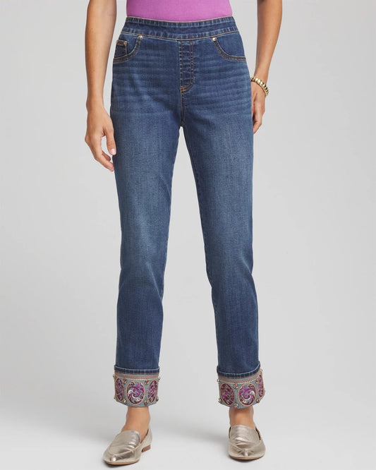 Chico's Best Seller | Embellished Pull-On Slim Ankle Jeggings