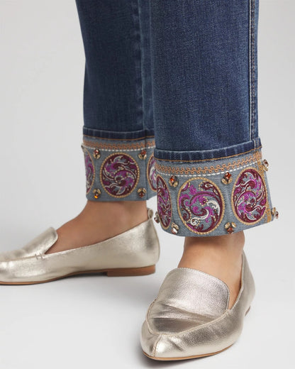 Chico's Best Seller | Embellished Pull-On Slim Ankle Jeggings