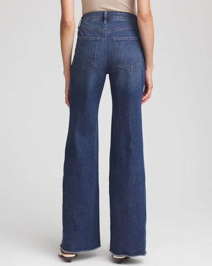 Chico's Special Offer | Embellished Frayed Flared-Leg Jeans