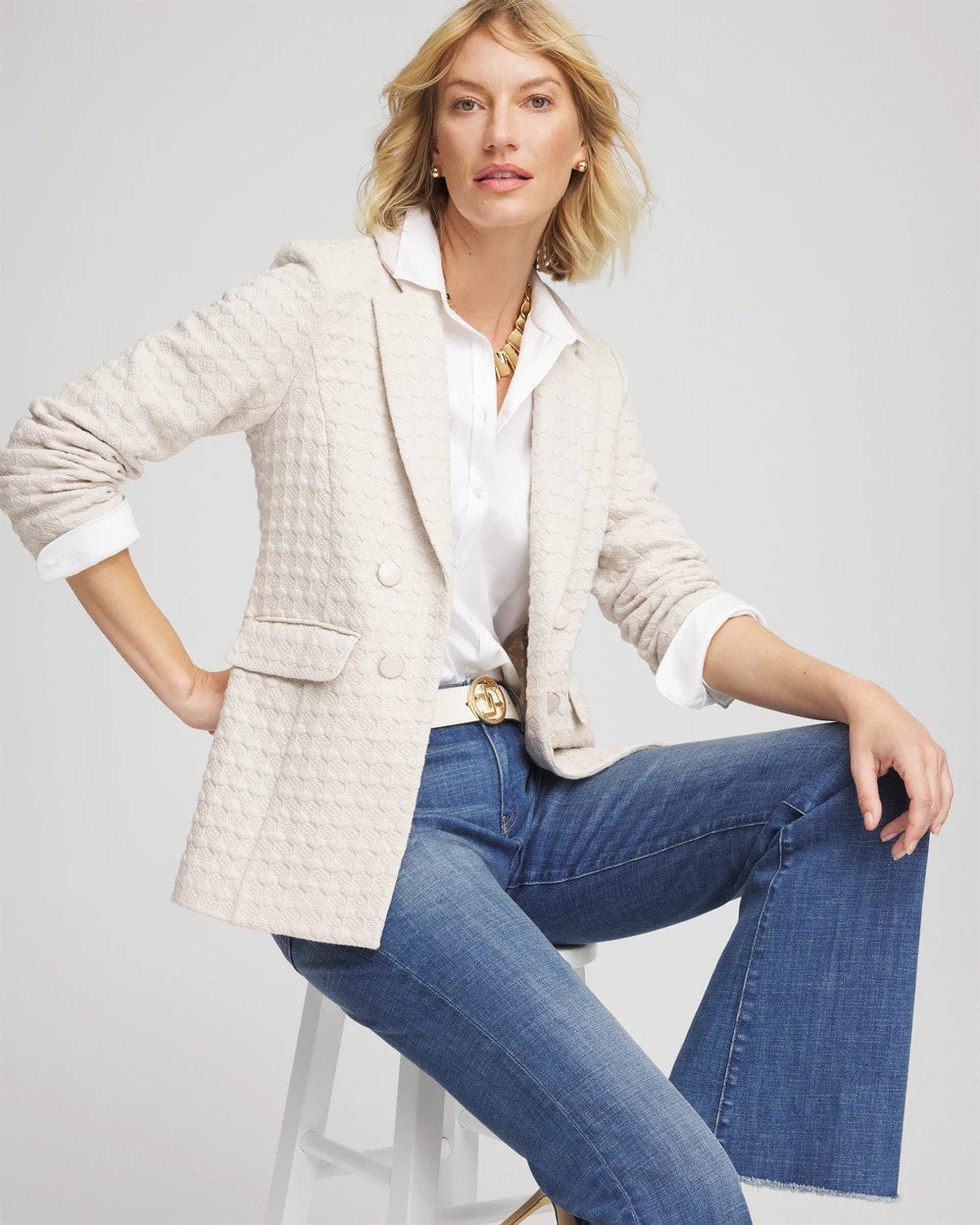 Chico's Hot Sale | Textured Knit Blazer