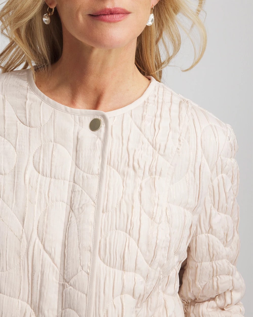 Chico's Value | Quilted Faux Fur Collar Jacket