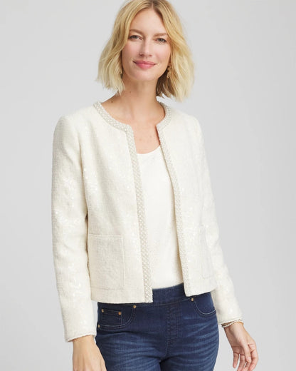 Chico's Featured | Pearl Trim Tweed Jacket