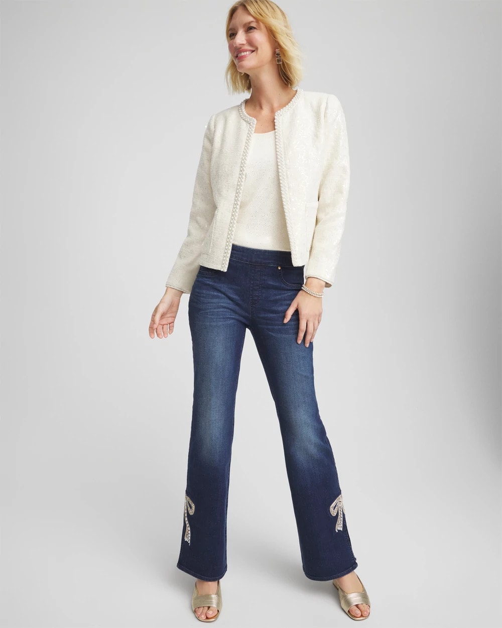Chico's Featured | Pearl Trim Tweed Jacket