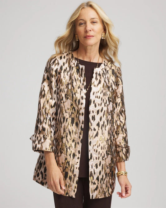 Chico's Premium | Travelers™ Collection Animal Jacquard Jacket