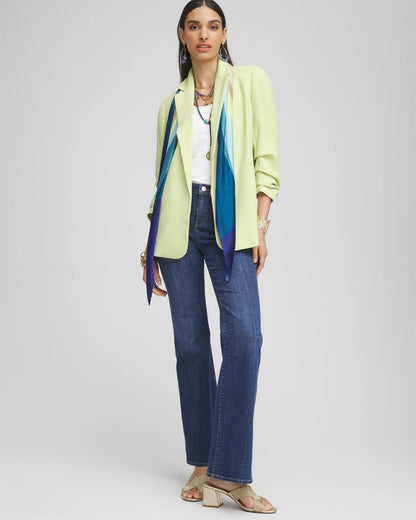 Chico's Best Price | Notched-Lapel Ruched Sleeve Blazer