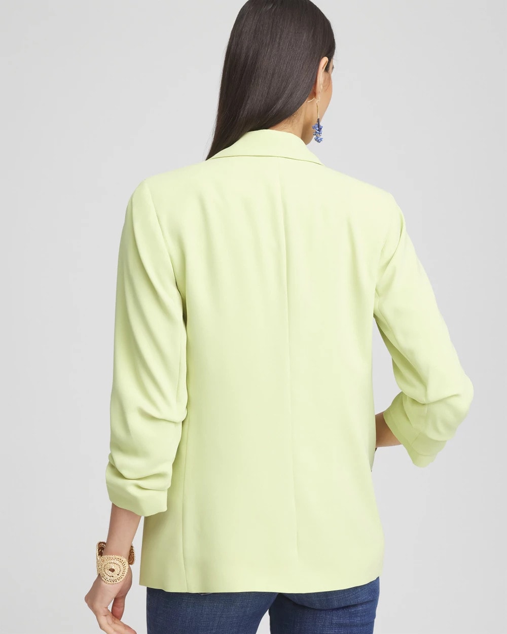 Chico's Best Price | Notched-Lapel Ruched Sleeve Blazer