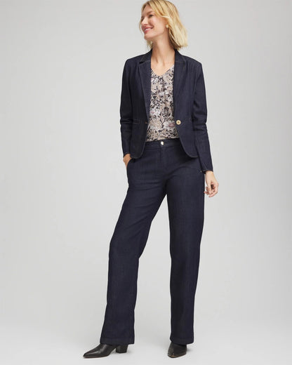 Chico's Smart Buy | Denim Peplum Blazer