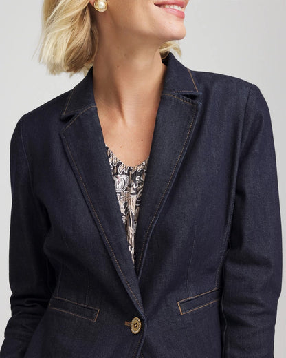 Chico's Smart Buy | Denim Peplum Blazer