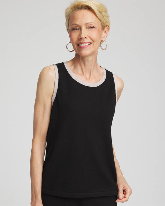 Chico's Hot Sale | Zenergy® Luxe Metallic Trim Tank
