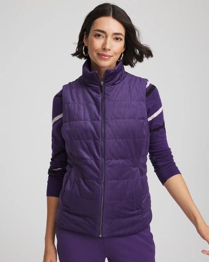 Chico's New | Zenergy® Reversible Velvet Puffer Vest