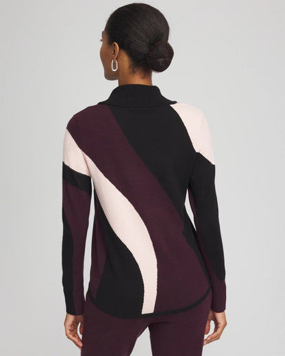 Chico's Premium | Zenergy® Luxe Intarsia Cowlneck Top