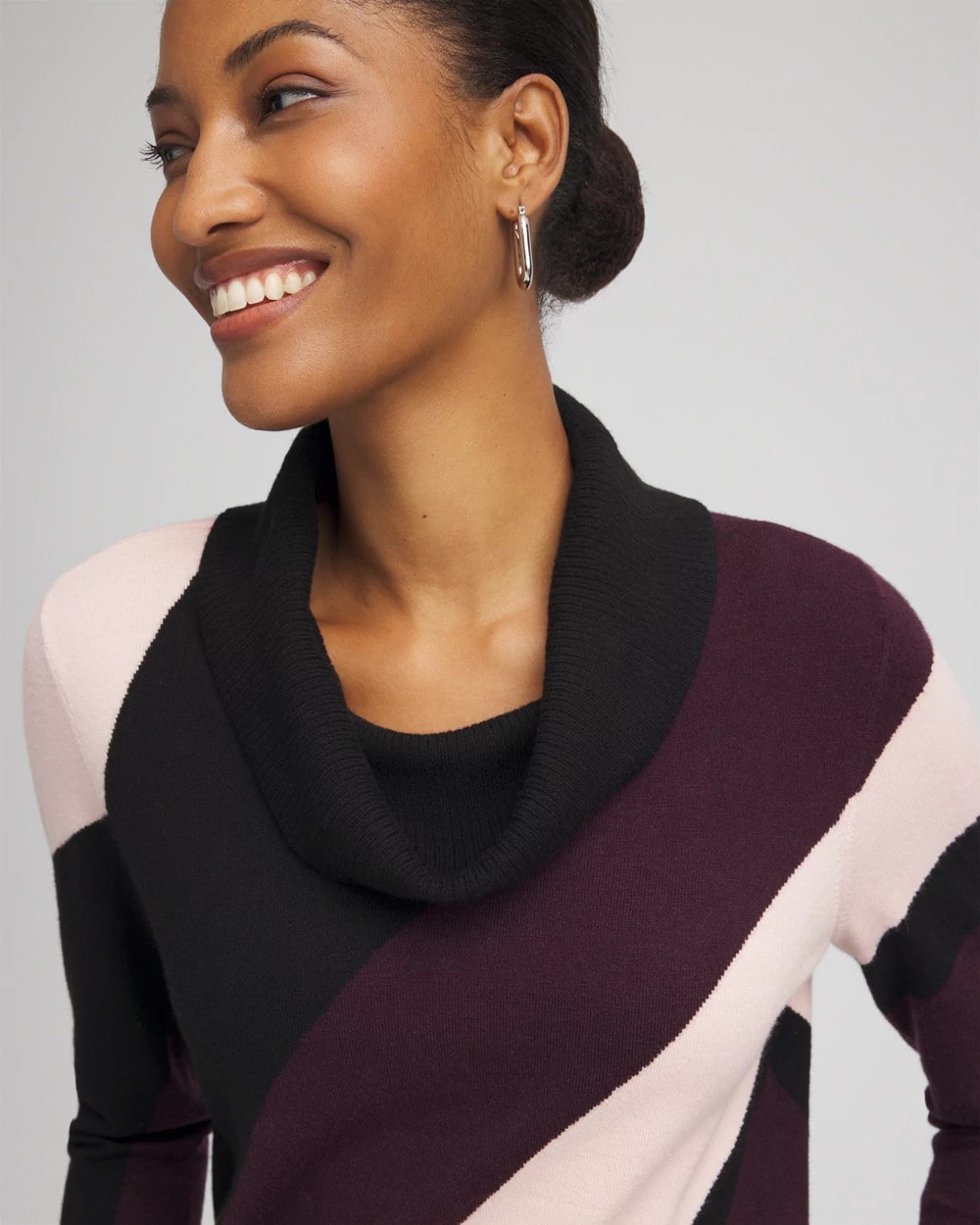 Chico's Premium | Zenergy® Luxe Intarsia Cowlneck Top