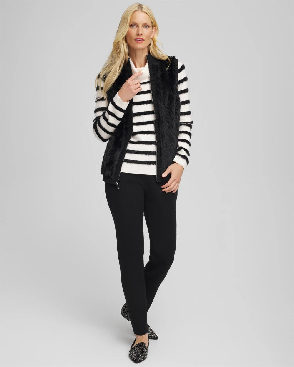 Chico's Featured | Zenergy® Luxe Eyelash Striped Sweater
