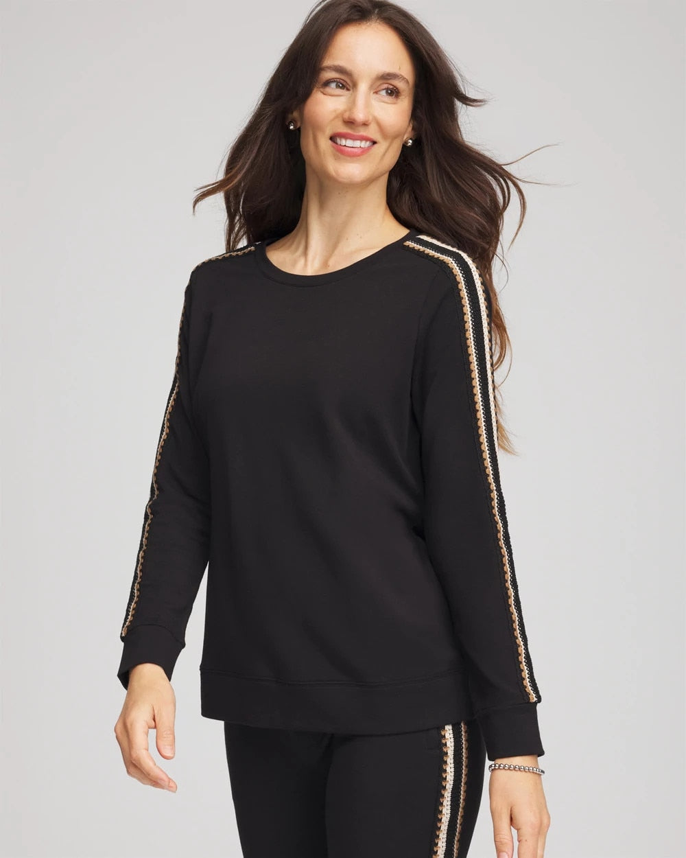 Chico's Discount | Zenergy® Lattice-Trim Pullover Top