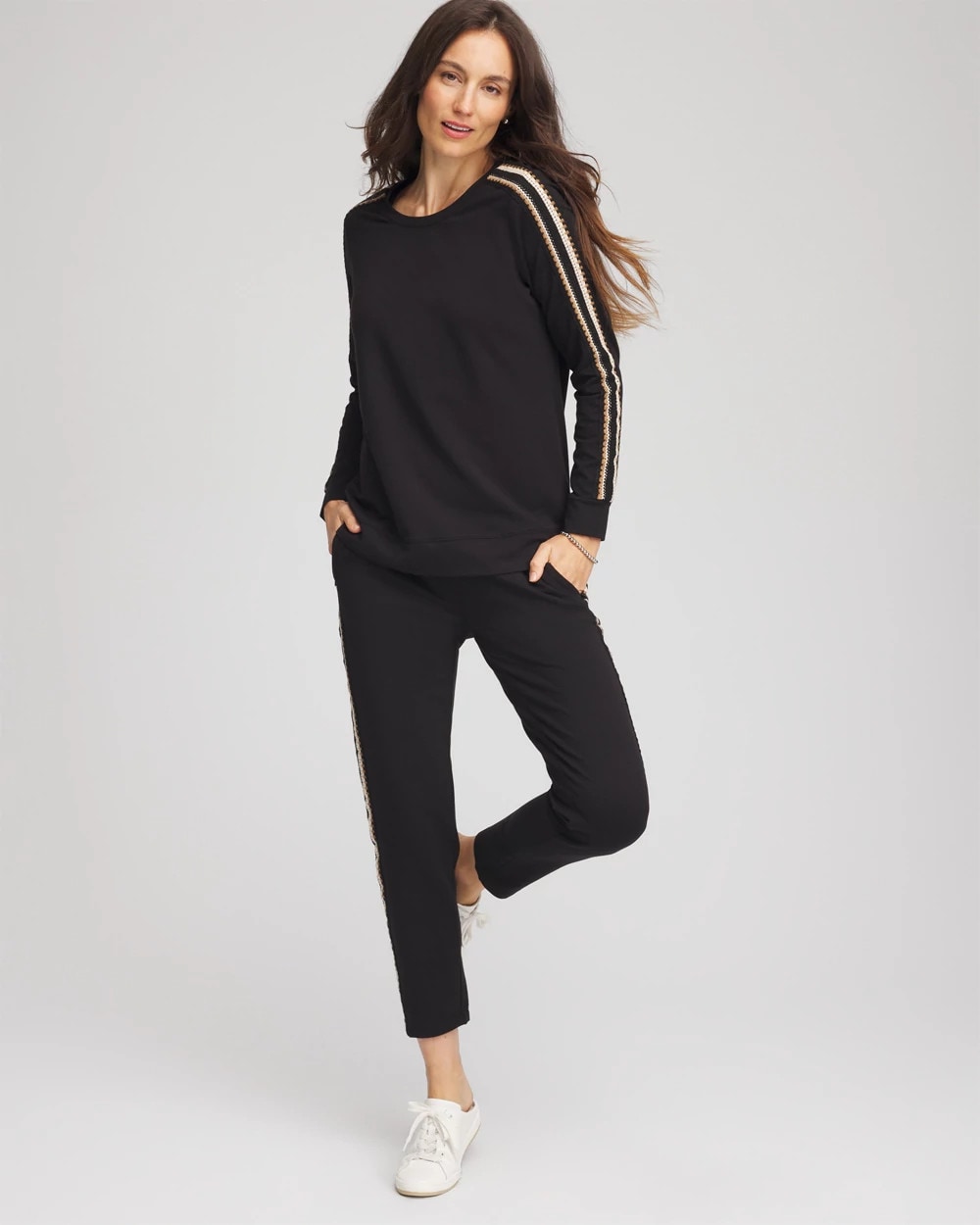 Chico's Discount | Zenergy® Lattice-Trim Pullover Top