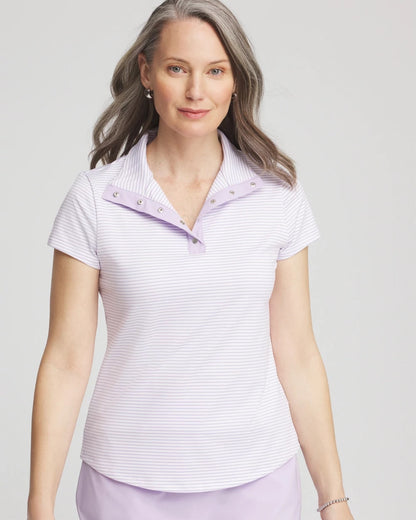 Chico's Value | Zenergy® Striped UPF Short-Sleeve Top