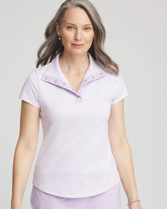 Chico's Value | Zenergy® Striped UPF Short-Sleeve Top