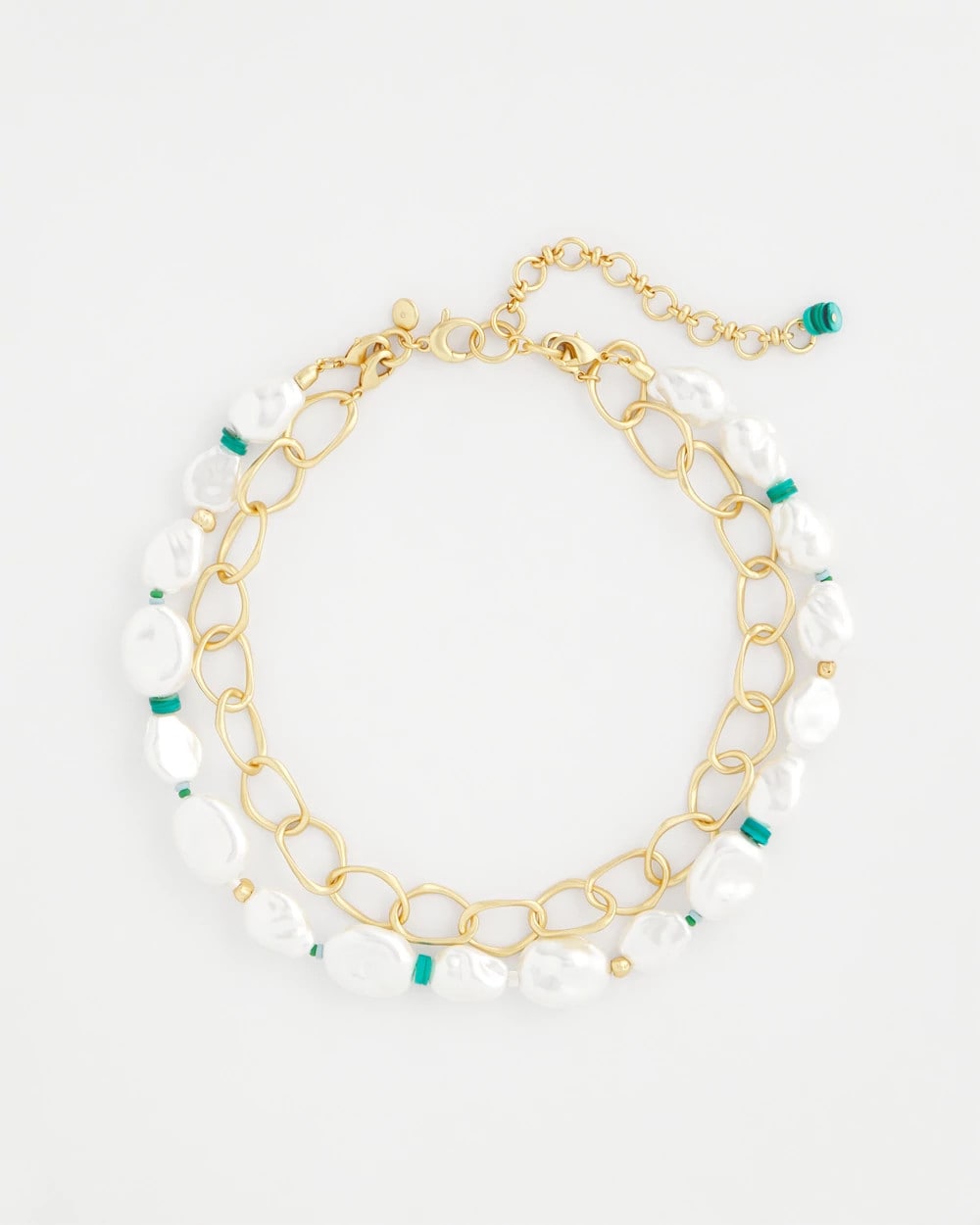 Chico's Popular | Pearlescent Goldtone Collar Necklace