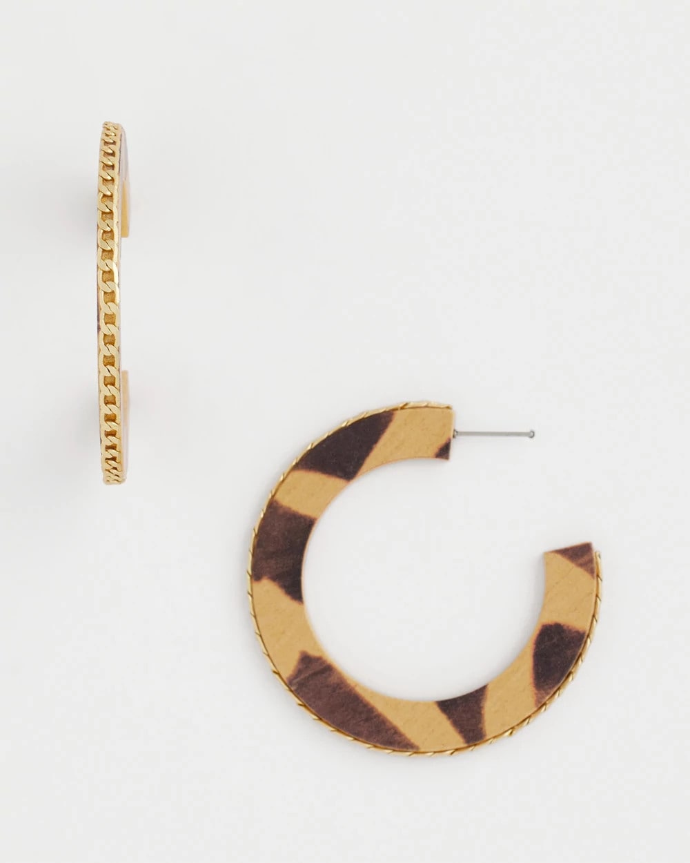 Chico's Smart Buy | Animal Wood Hoop Earrings