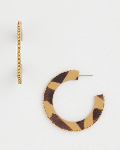 Chico's Smart Buy | Animal Wood Hoop Earrings
