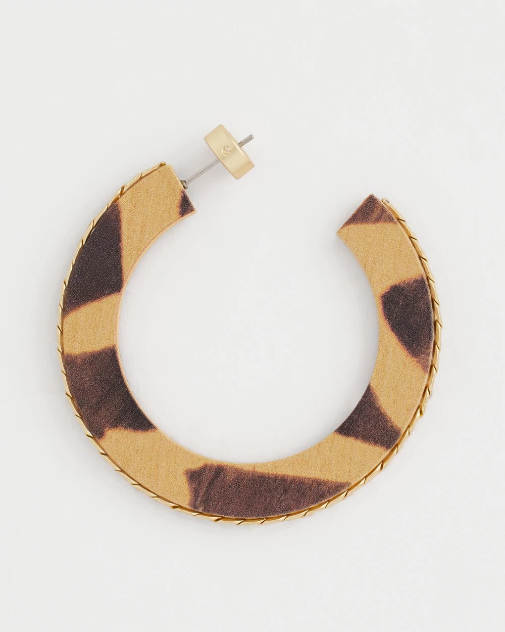 Chico's Smart Buy | Animal Wood Hoop Earrings