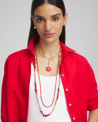 Chico's Top Pick | Convertible Beaded Pendant Necklace