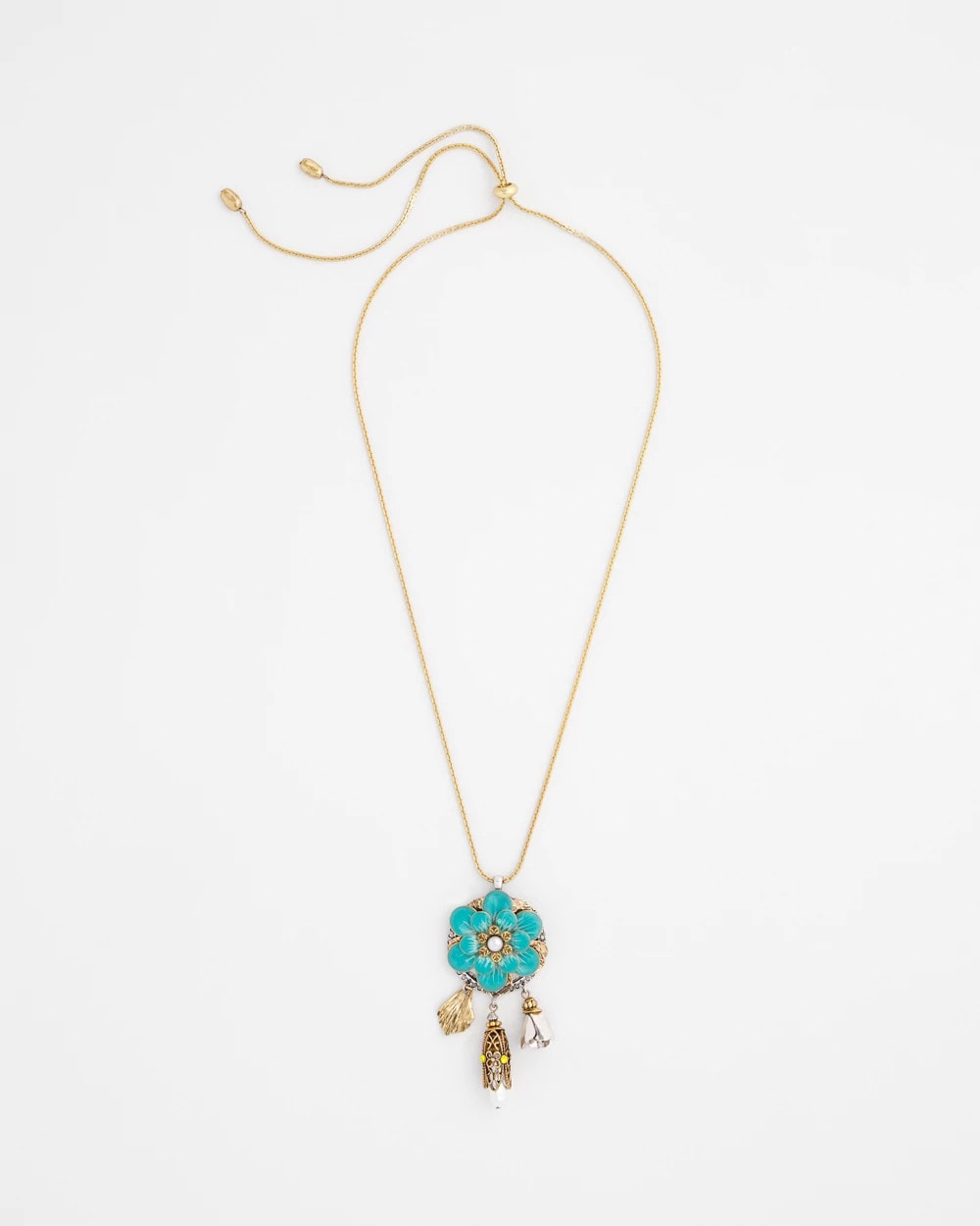 Chico's Everyday | Adjustable Flower Charm Pendant Necklace