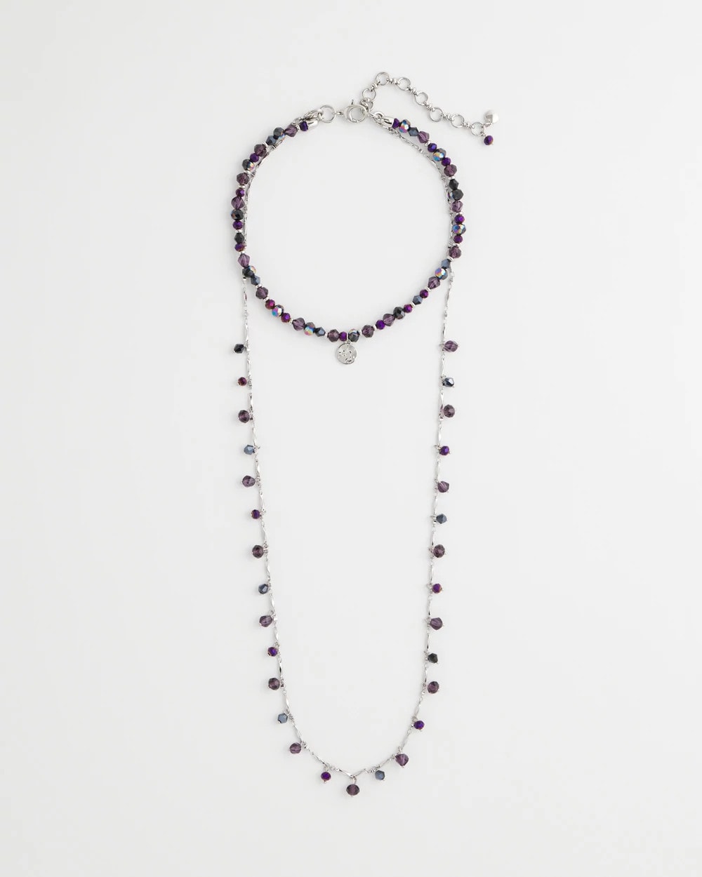 Chico's Essential | Convertible Purple Long Short Necklace