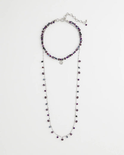 Chico's Essential | Convertible Purple Long Short Necklace