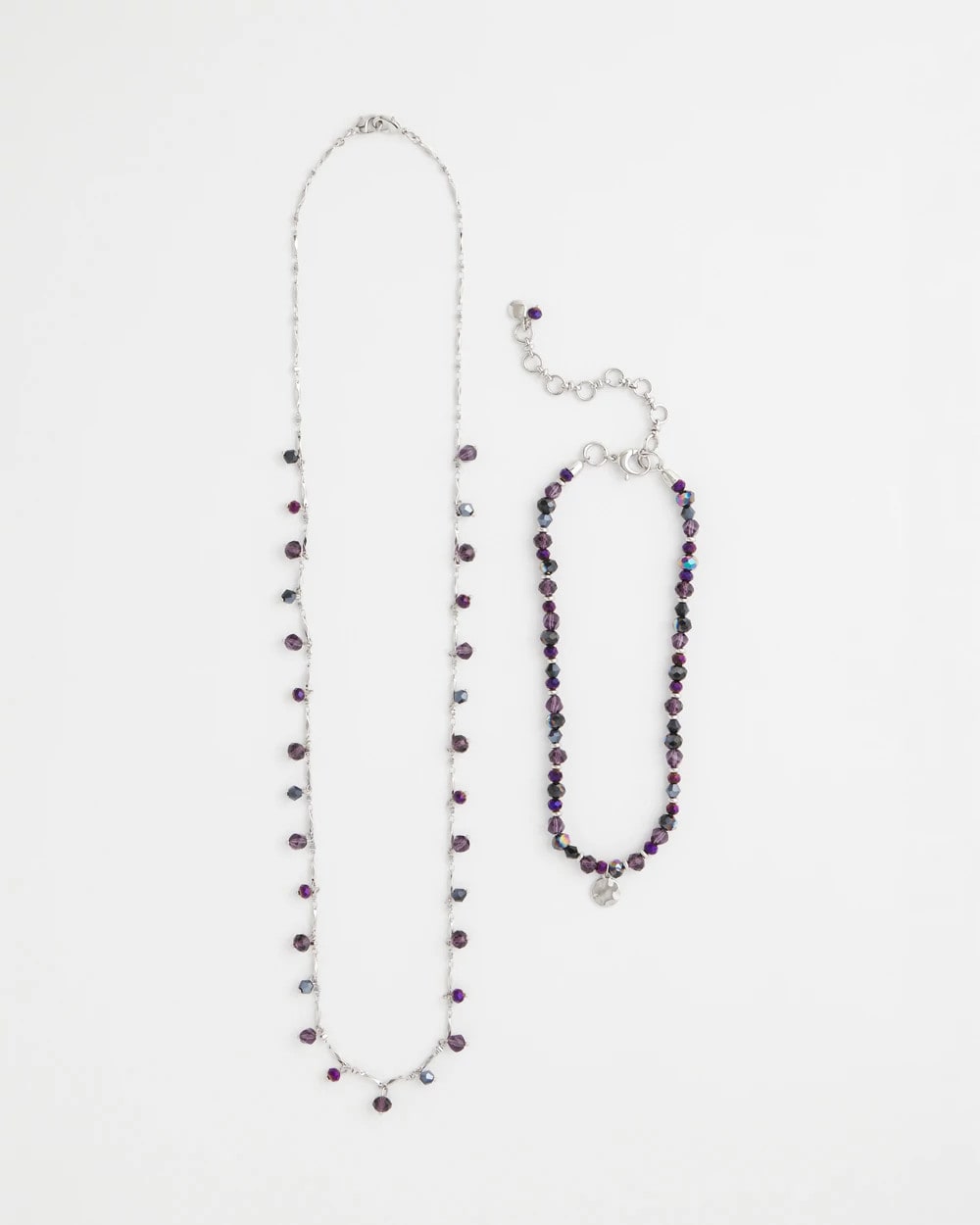 Chico's Essential | Convertible Purple Long Short Necklace
