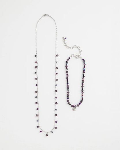 Chico's Essential | Convertible Purple Long Short Necklace