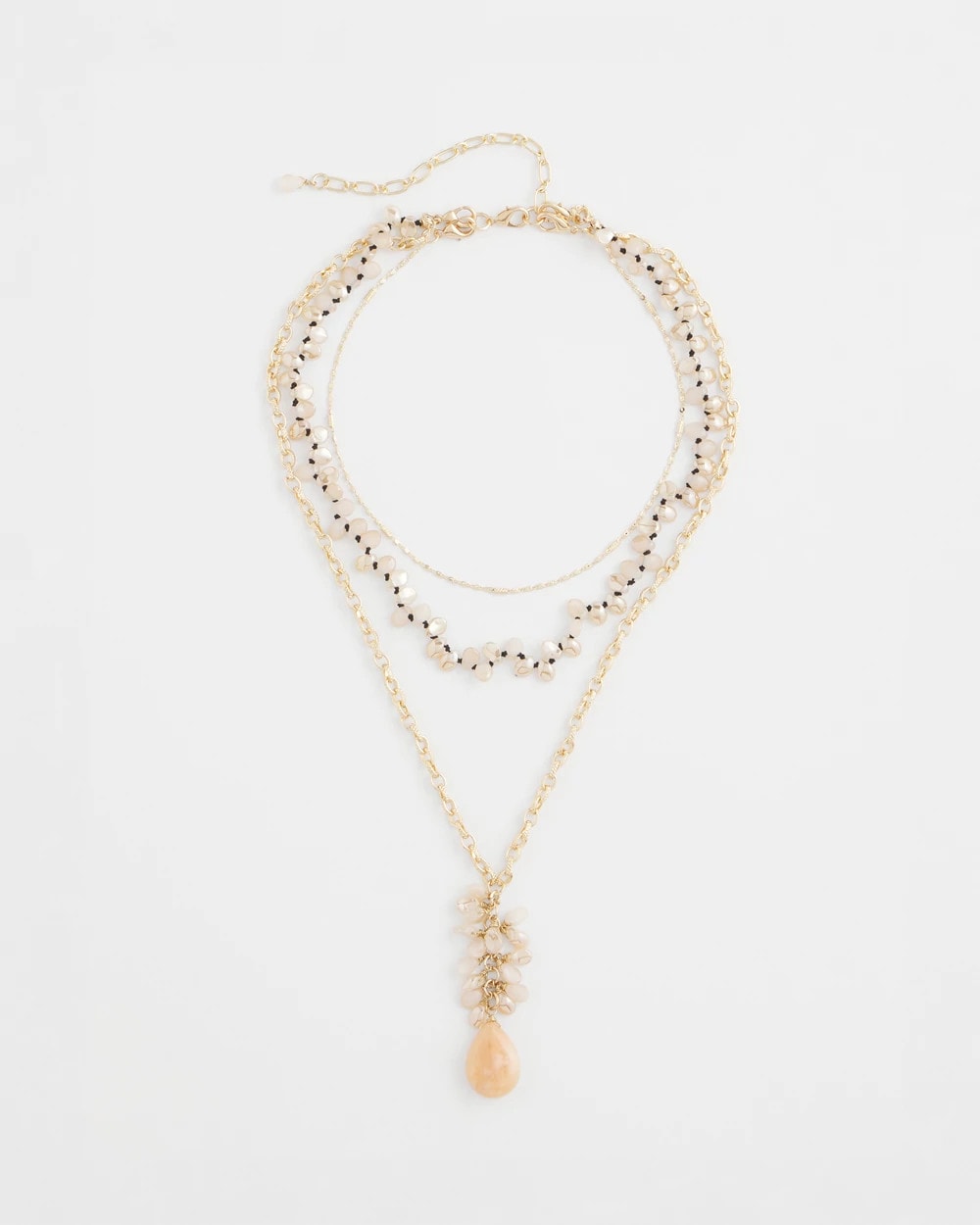 Chico's Best Price | Convertible Rose Quartz Pendant Necklace