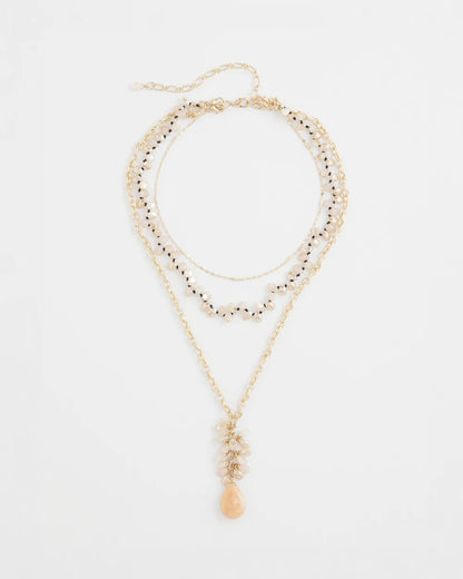 Chico's Best Price | Convertible Rose Quartz Pendant Necklace
