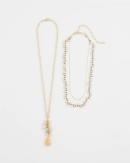 Chico's Best Price | Convertible Rose Quartz Pendant Necklace
