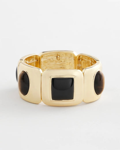 Chico's Essential | Neutral Gold Stretch Bracelet