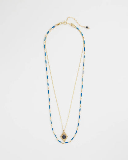 Chico's Popular | Double-Strand Sodalite Pendant Necklace