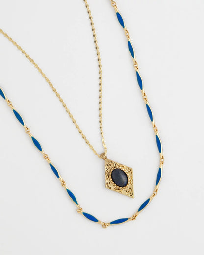Chico's Popular | Double-Strand Sodalite Pendant Necklace
