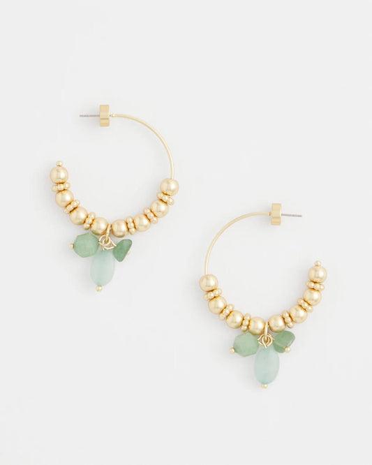 Chico's Popular | No Droop® Gem Beaded Hoop Earrings